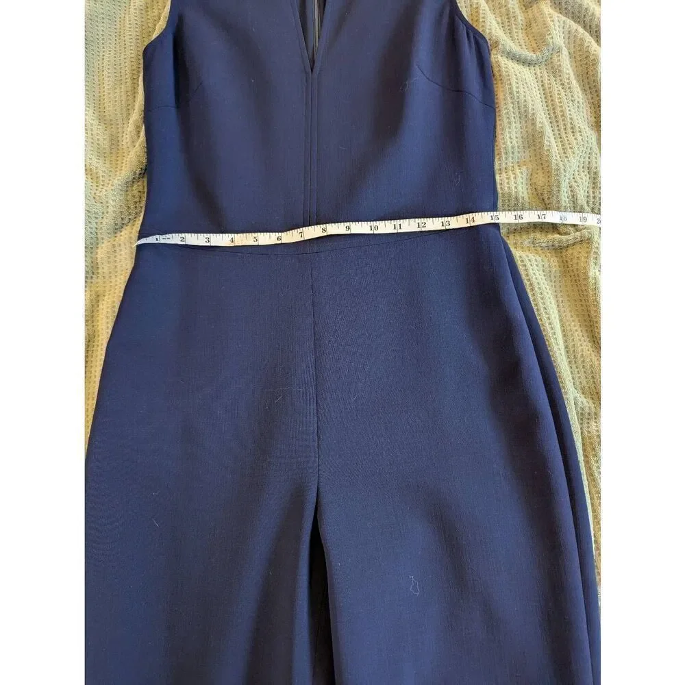 Ralph Lauren Women's Size 8 Purple Label Wool Blend Blue Romper Pants - Picture 7 of 7